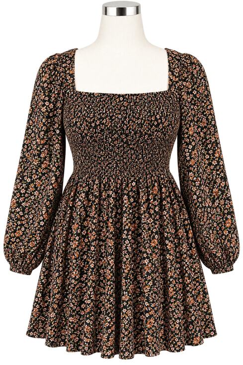 City Chic Dresses & Skirts - City Chic Abbigail Floral Long Sleeve A-Line Dress - Size XXL - NWT